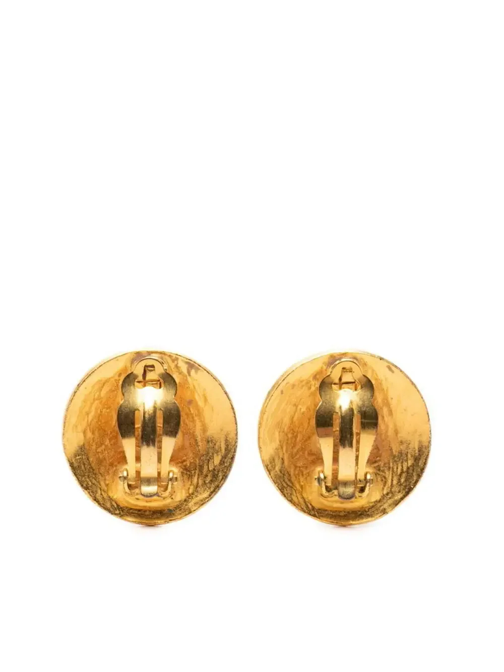 Chanel Cc Logo Round Clip-On Earrings #287802C71B